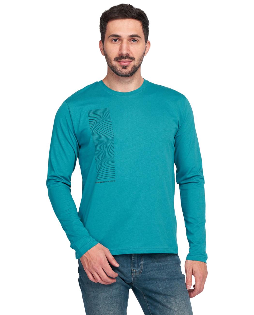 Футболка с длинным рукавом мужская Kenvelo 10106090.Z99 XXL Бирюзовый (5942723003676)