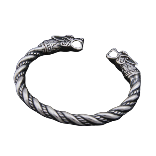 Браслет мужской скандинавский Дракон из нержавеющей стали 7,5 см (VA-Metal Dragon bracelet)