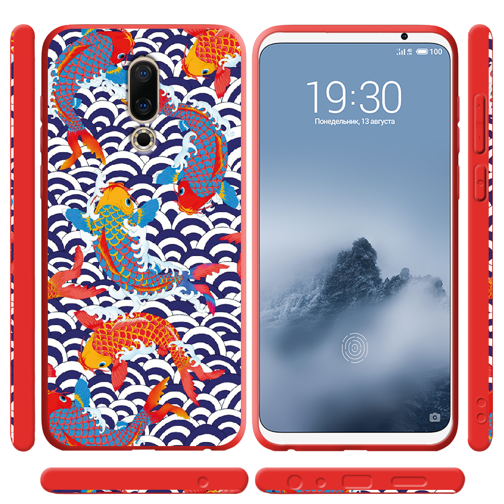 Чехол BoxFace Meizu 16 / 16X Koi Fish Красный силикон (35176-up2477-36104) - фото 2