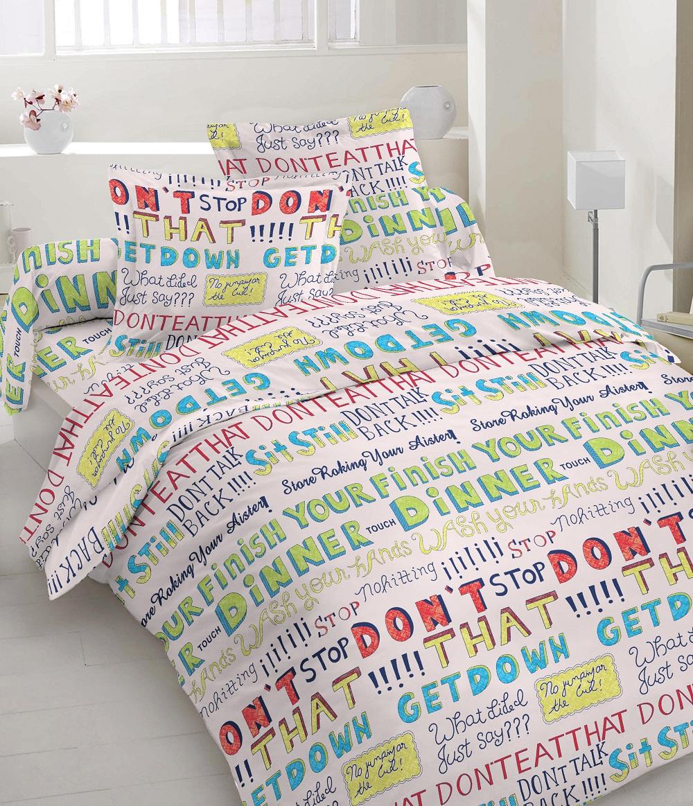 Комплект постельного белья Family подростковый Буквы бязь голд 9981773 (DR013096)