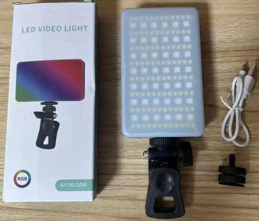 Лампа светодиодная аккумуляторная RGB накамерная (AY-96JSSR) - фото 3