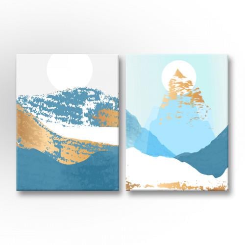 Модульная картина Абстракция Golden Alps 93x60 см (MK21295)