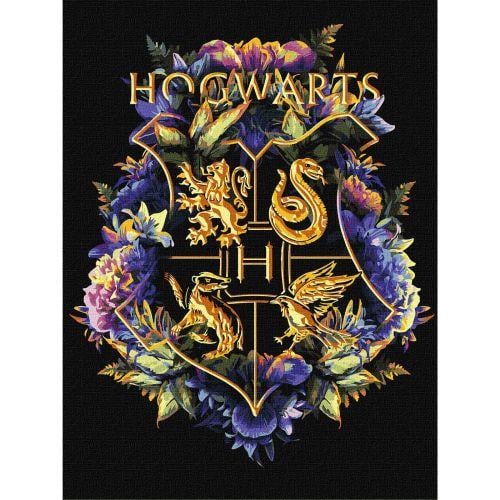 Картина по номерам с красками металлик Harry Potter Герб Хогвартса 30х40 см (2987499988)