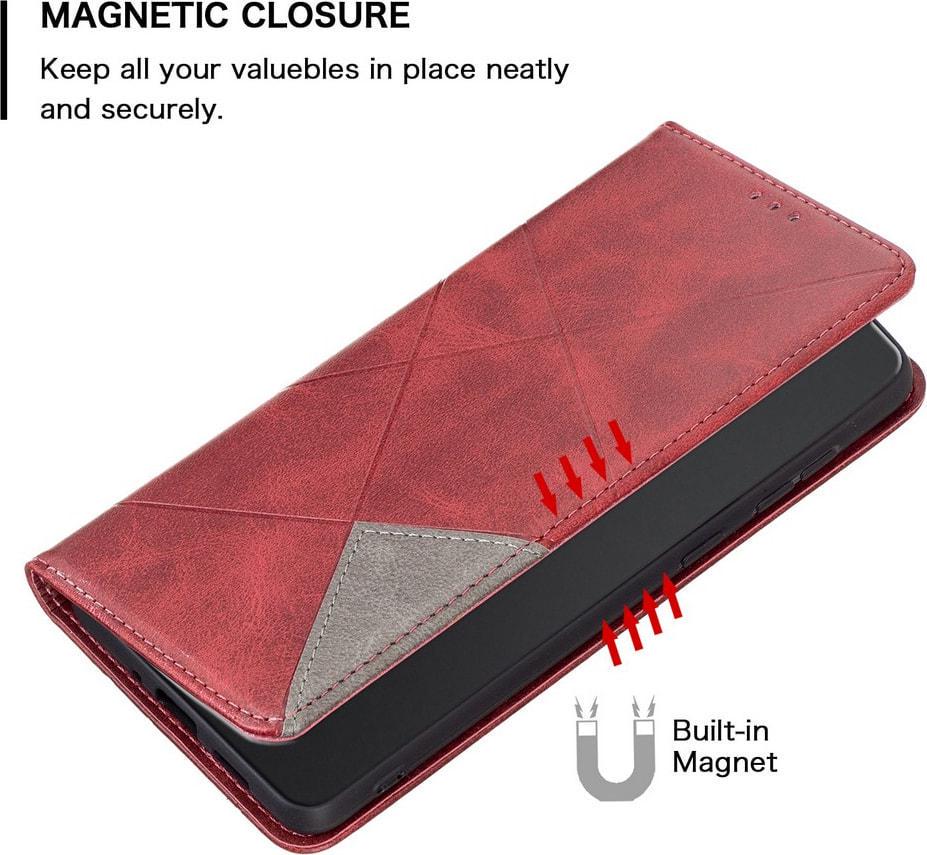 Чехол книжка SHLab Prisma Xiaomi Redmi 10C Red (36308-2D) - фото 4 Чехол книжка SHLab Prisma Xiaomi Redmi 10C Red (36308-2D) - фото 4