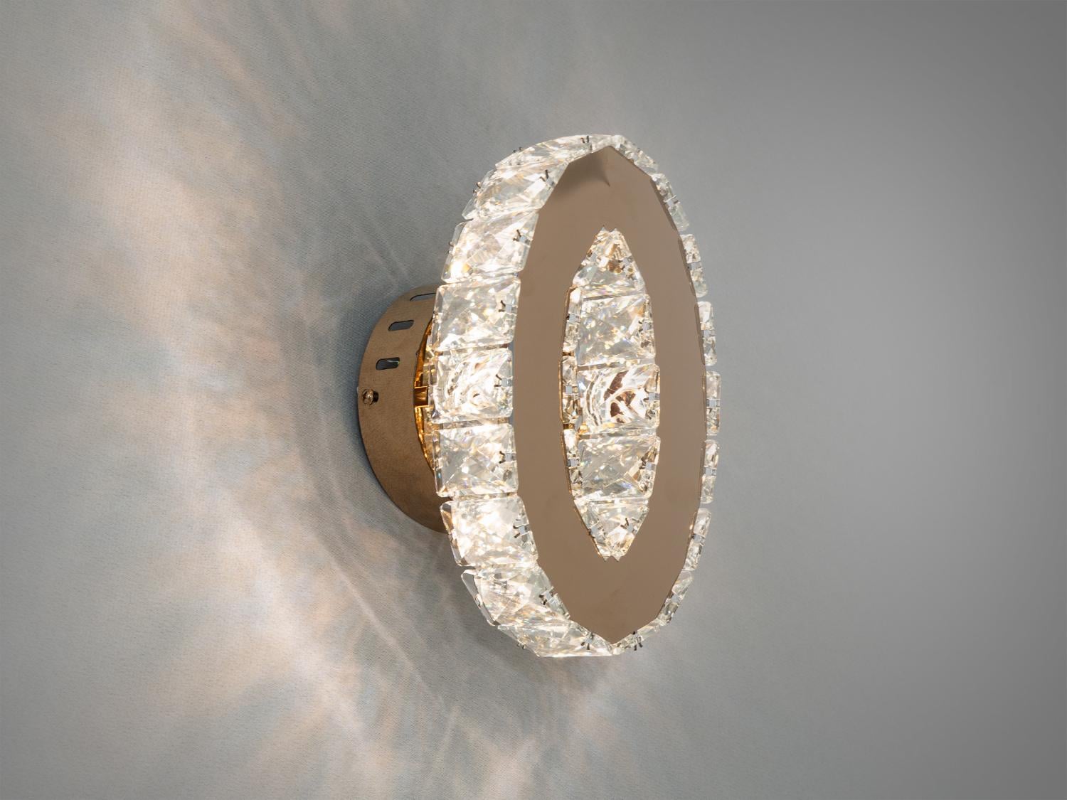 Светильник настенный хрустальный LED 3200-6000К 9604G 6W Золотой