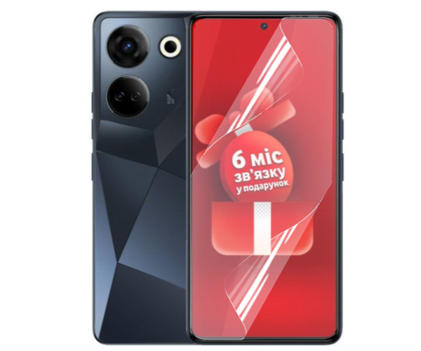 Пленка гидрогелевая противоударная Hydrogel Film для Tecno Camon 20 Pro Transparent (PL-3005)