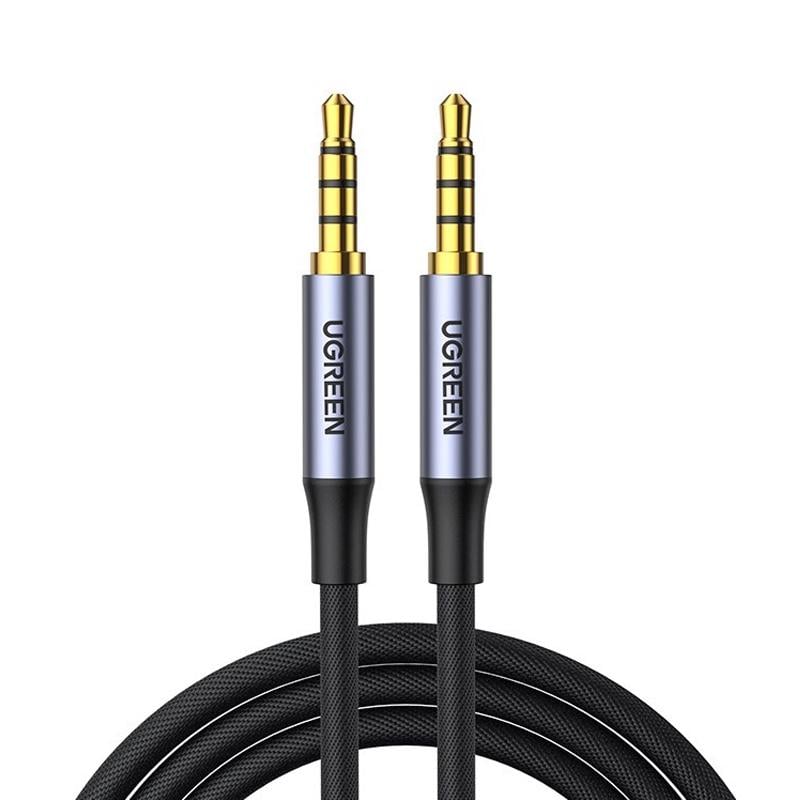 Кабель аудіо UGREEN AV183 3,5 мм Male to Male 4-Pole Microphone Audio Cable 2 м Gray (20782)