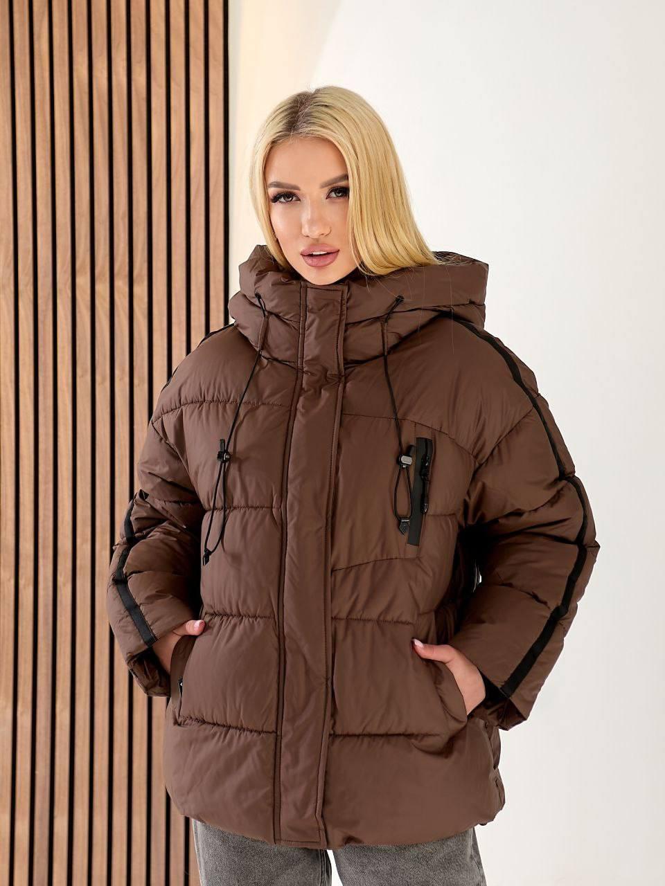 Куртка жіноча зимова до -30°С L-XL Шоколад (OV-8169CHO-L-XL) - фото 2