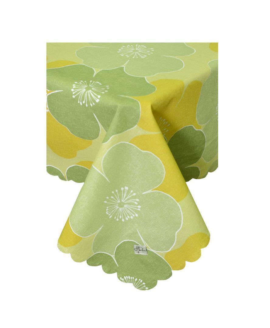 Скатерть водоотталкивающая Simfoni 180x140 Зеленые цветы
