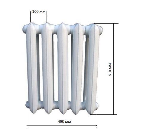 Решітка для батареї 5-секційна Pro Trade Екран ЕД-5 610х150х490 мм Білий (21475773) - фото 4