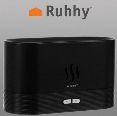 Зволожувач повітря ароматичний з LED-підсвічуванням та ефектом полум'я Чорний - фото 4