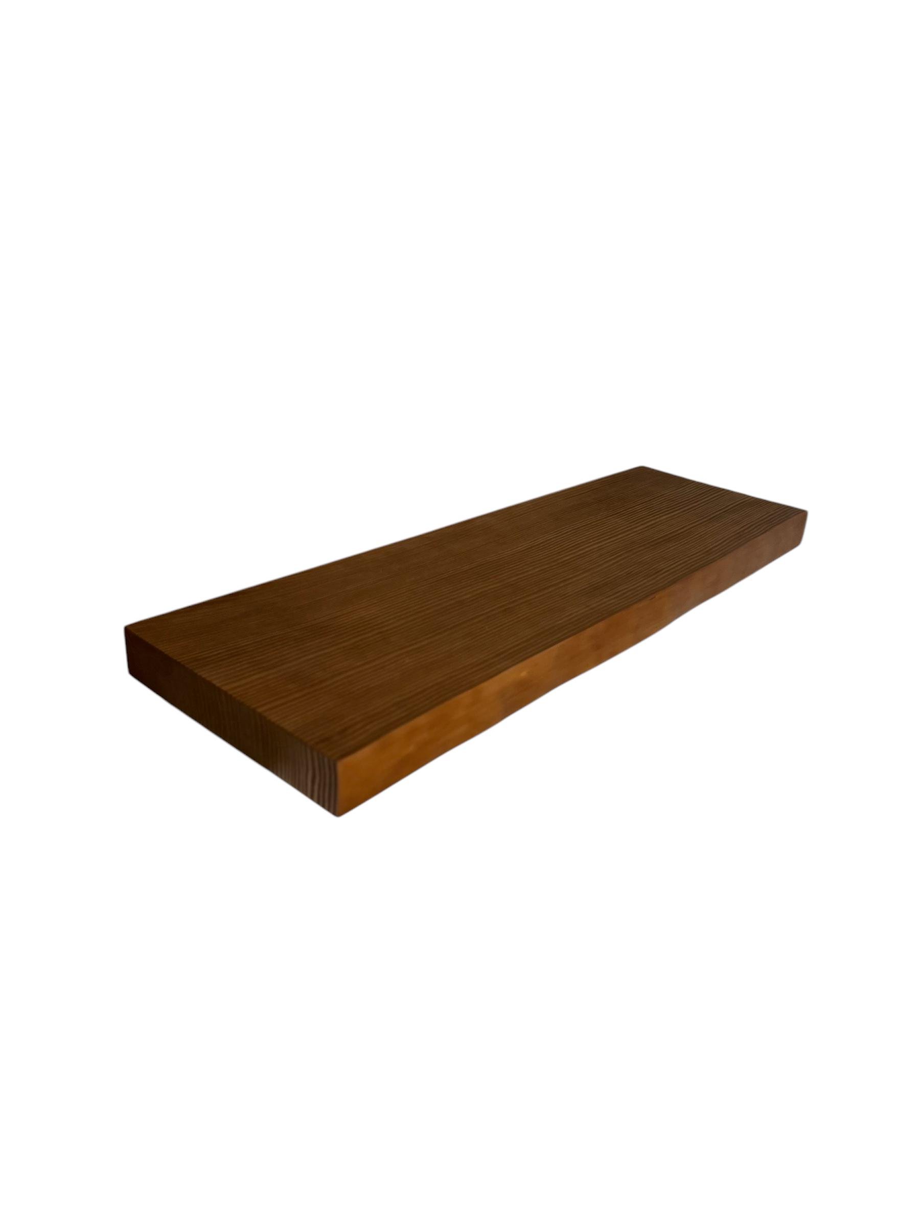 Настінна полиця з живим краєм 36х200х600 мм Горіх