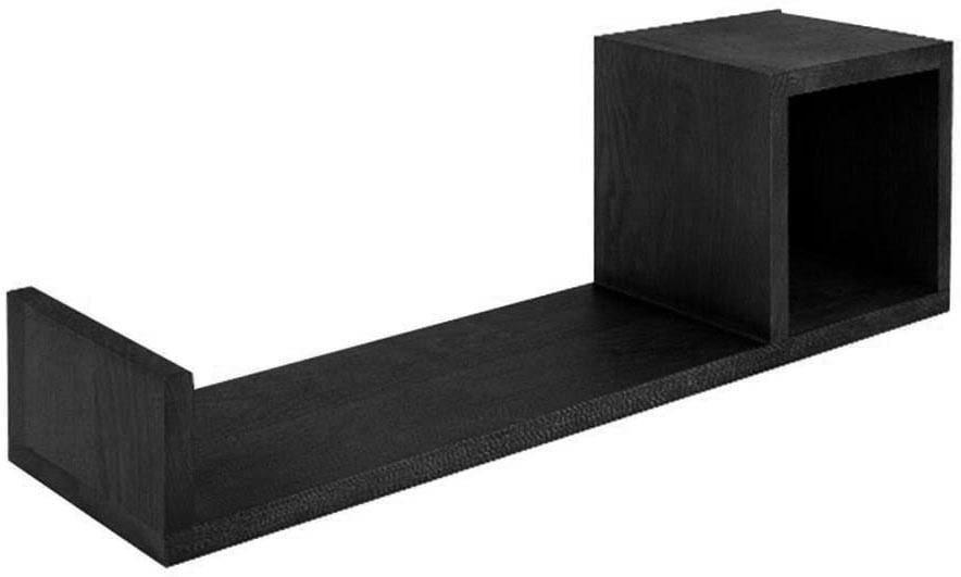 Полка настенная из дерева Банкерс правая Венге (НСП-010012)