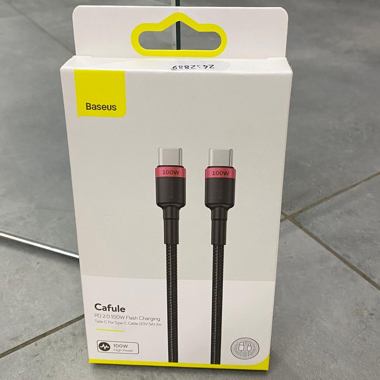 Кабель Baseus Cafule CATKLF-AL91 Type-C to Type-C 100W 20V 5A, Quick Charge 3.0, Power Delivery 2.0 (242889) - фото 2