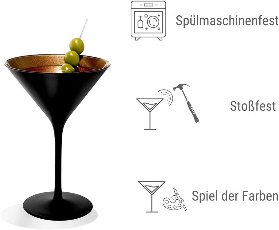 Набор бокалов для мартини Stölzle Lausitz Elements Bronze 240 мл 6 шт. Черный (1409425-1) - фото 4 Набор бокалов для мартини Stölzle Lausitz Elements Bronze 240 мл 6 шт. Черный (1409425-1) - фото 4