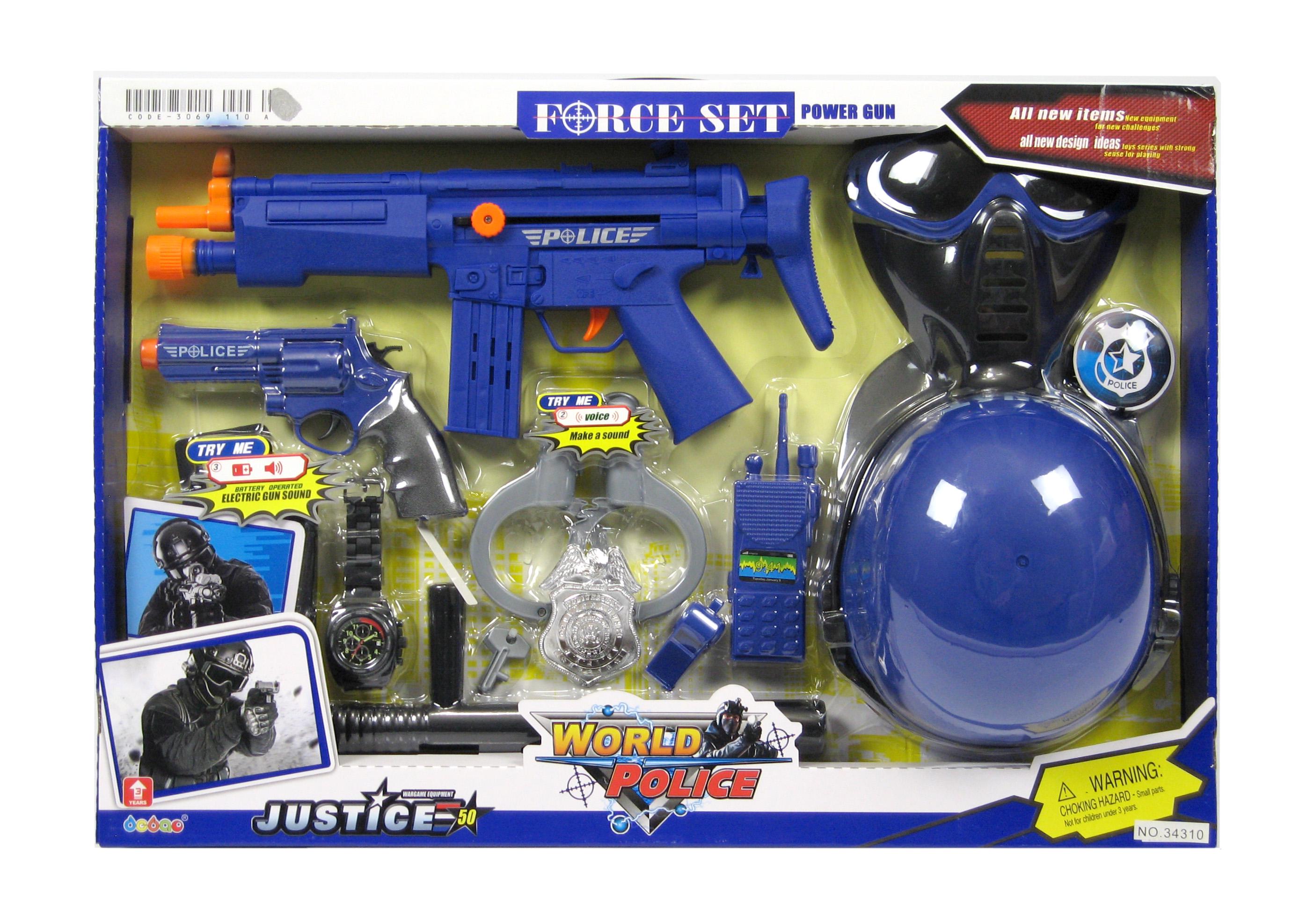 Набор полицейский 34310 с каской/пистолетом/автоматом/маской