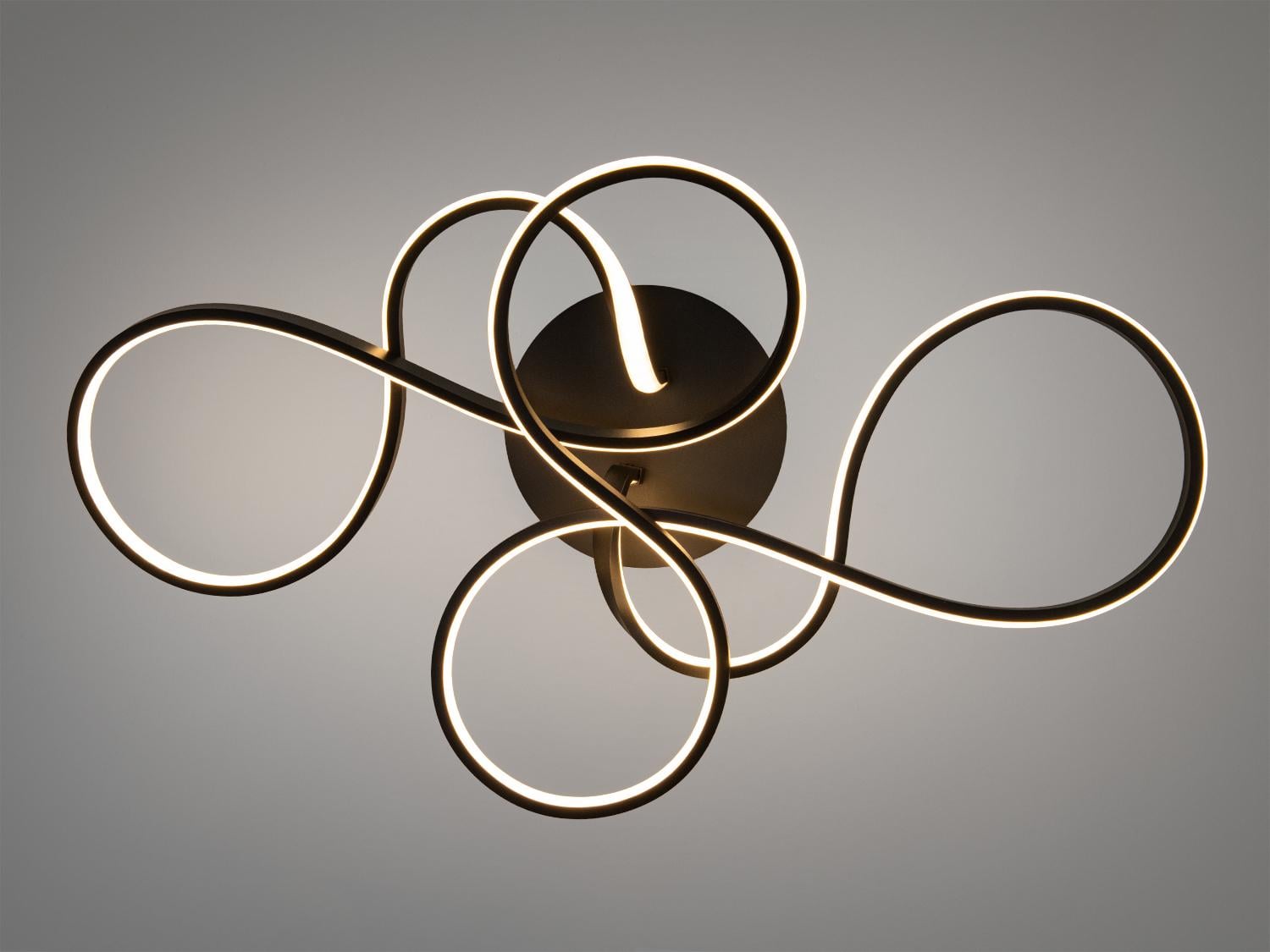 Люстра потолочная LED кольца 65W Черный (WG5099/A BK)