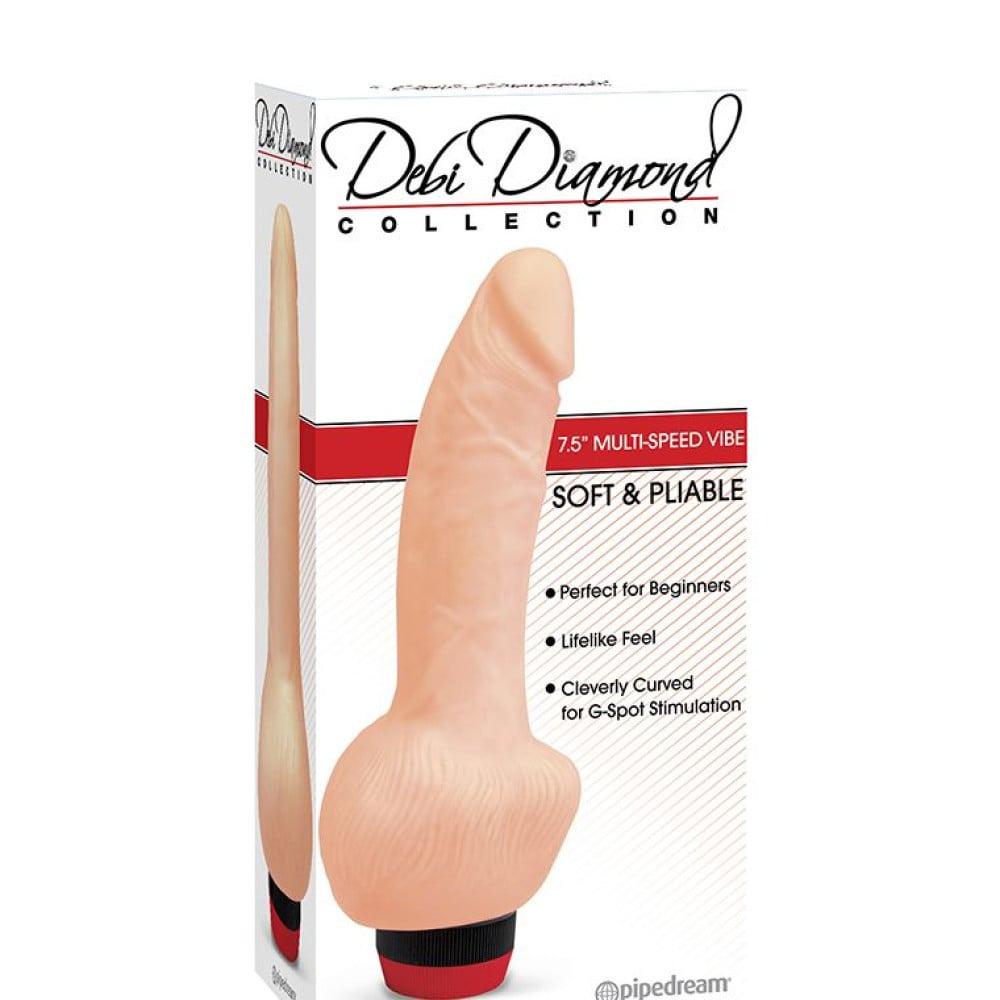 Вибратор реалистичный Pipedream Debi Diamond на батарейках Бежевый (140201PP)