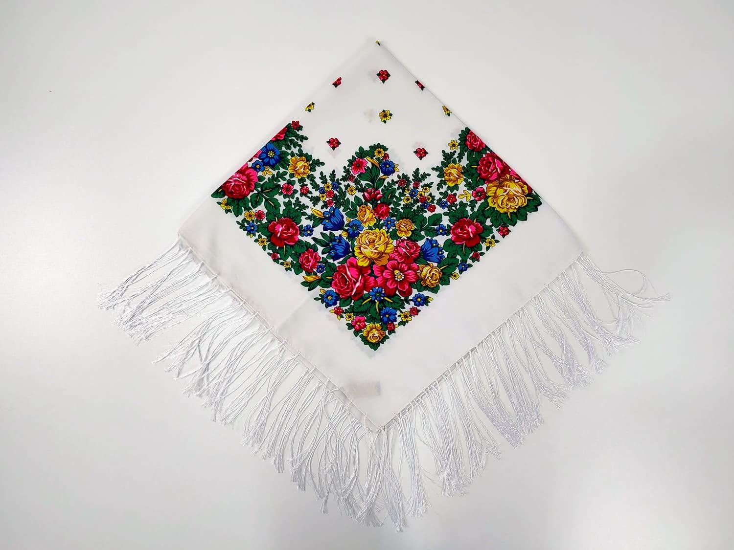 Платок украинский 80x80 см Белый (30070636)