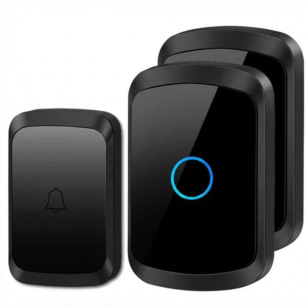 Дзвінок бездротовий дверний Digital Lion WDB-01-2 з 2-ма приймачами до 300 м Black