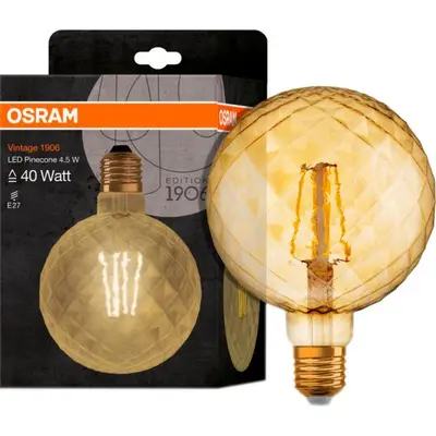 Лампа світлодіодна Osram 1906 Filament PINECONE 4,5W 470Lm 2500K E27 Gold (4058075092037)