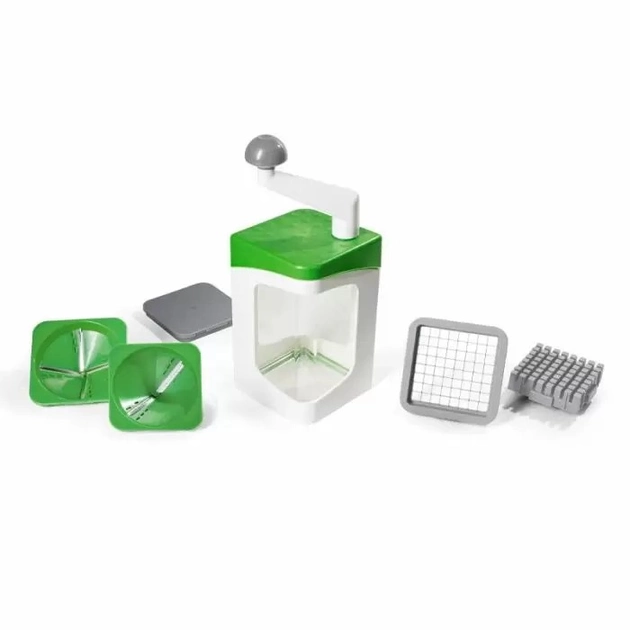 Овочерізка ручна Nicer Dicer для нарізки овочів та фруктів з насадками та контейнером 7в1 - фото 6