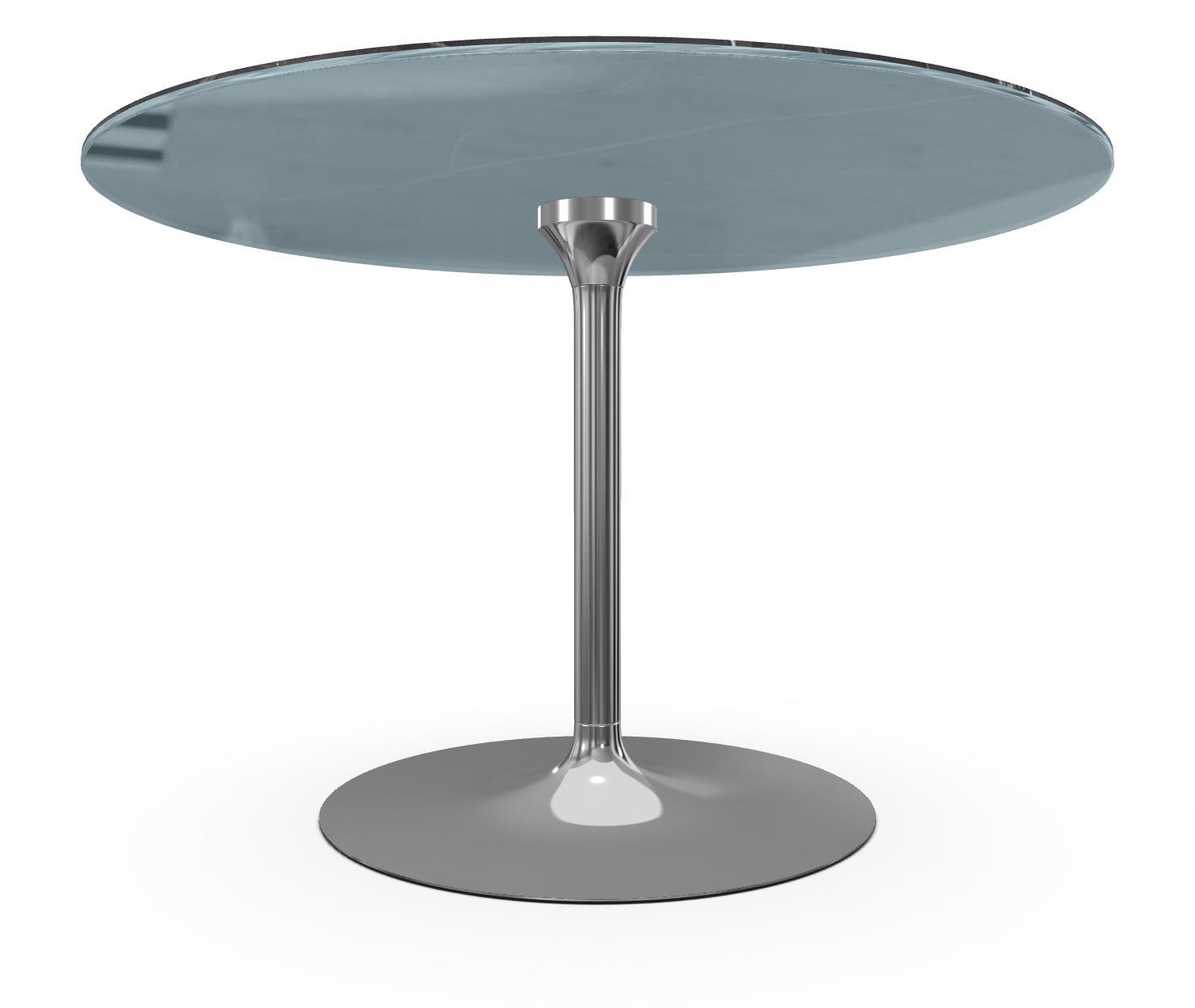 Обеденный стол Midj Infinity Cristal Ceramica 100 см Calacatta Black (T0190D10) - фото 5 Обеденный стол Midj Infinity Cristal Ceramica 100 см Calacatta Black (T0190D10) - фото 5