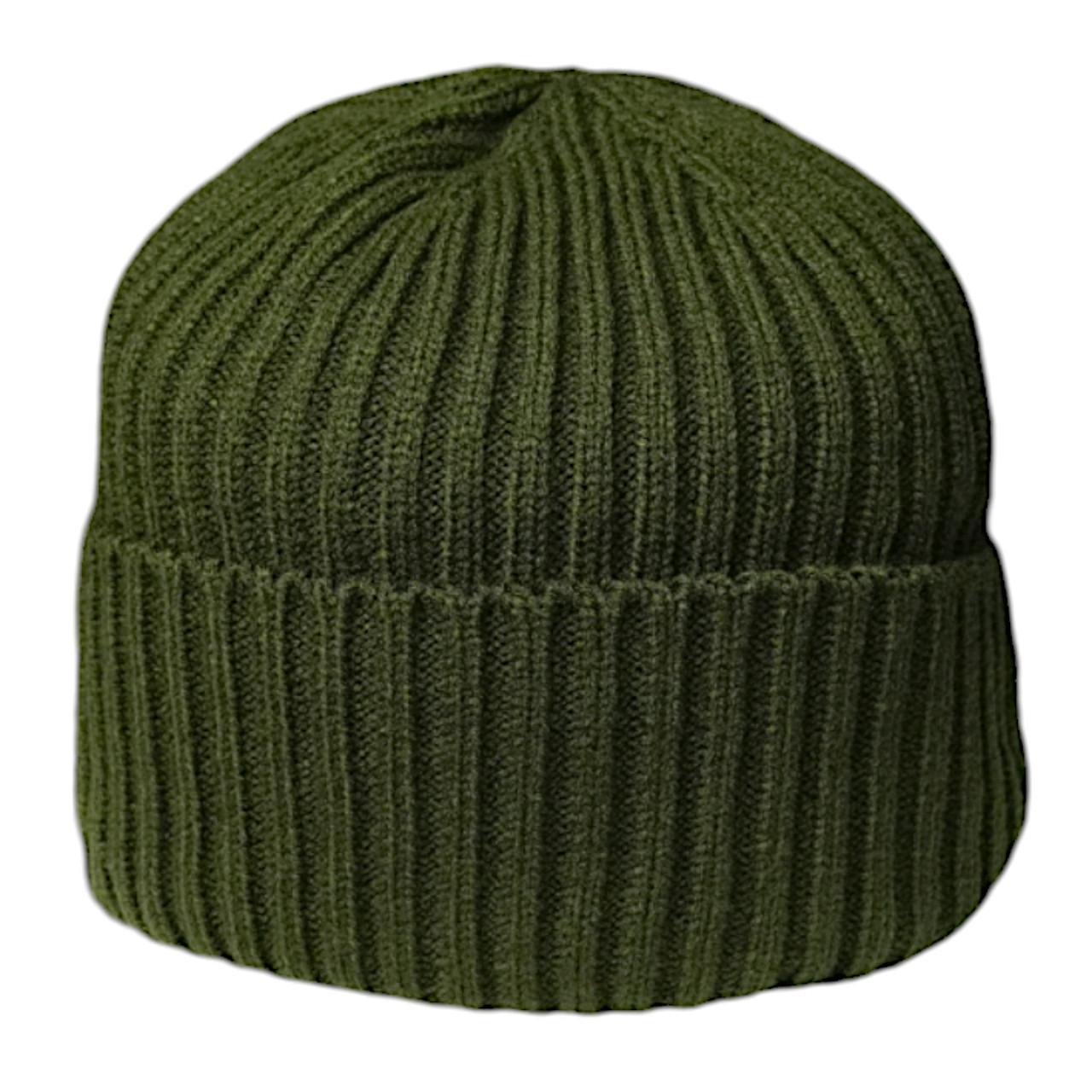 Шапка вязанная с подкладкой на флисе Олива (2381167713)