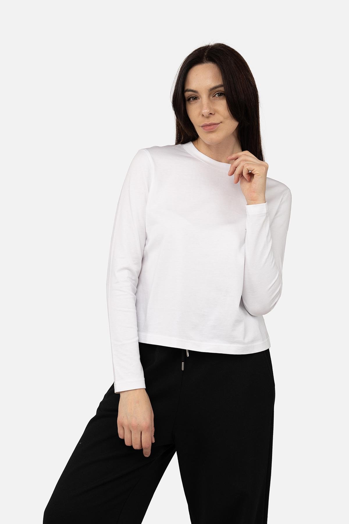 Джемпер жіночий з довгим рукавом ЦБ-00266325 р. 42 Білий (SKT001035768) Джемпер жіночий з довгим рукавом ЦБ-00266325 р. 42 Білий (SKT001035768)