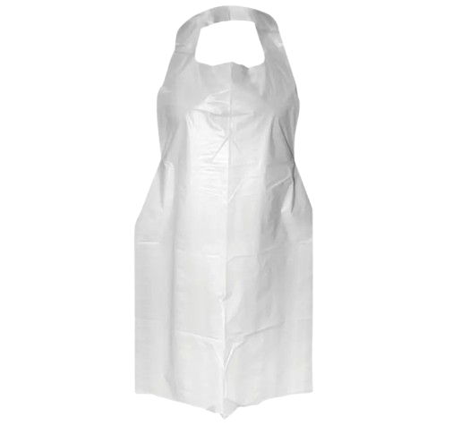 Фартух ПЕ 750х1200 мм/12 мкм 100 шт./уп. HDPE Прозорий (pe7512012p100)