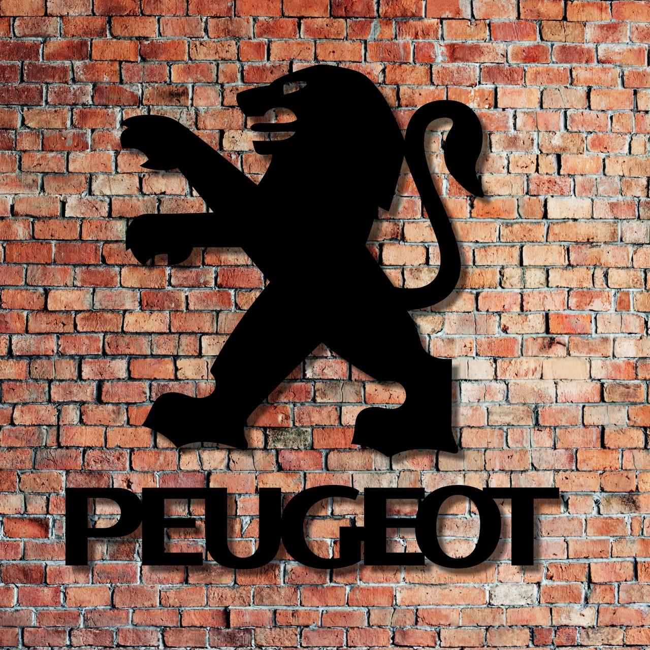 Декор настенный Peugeot деревянный