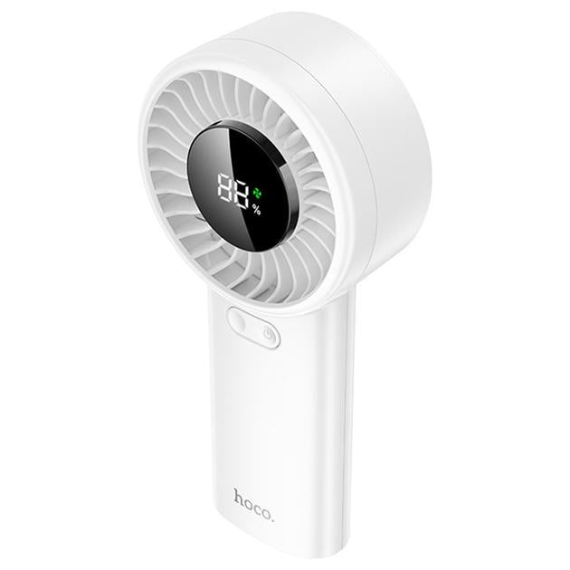 Вентилятор портативний Hoco HX62 Endless handheld fan 45dB 3W 6000 mAh White - фото 4