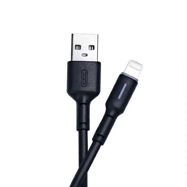 Кабель XO NB112 3A fast charging usb cable lighting Black