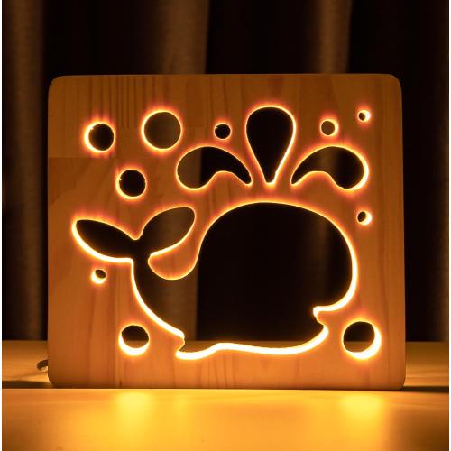 Ночник из дерева ArtEco Light LED RGB Кит с пультом (1020435)