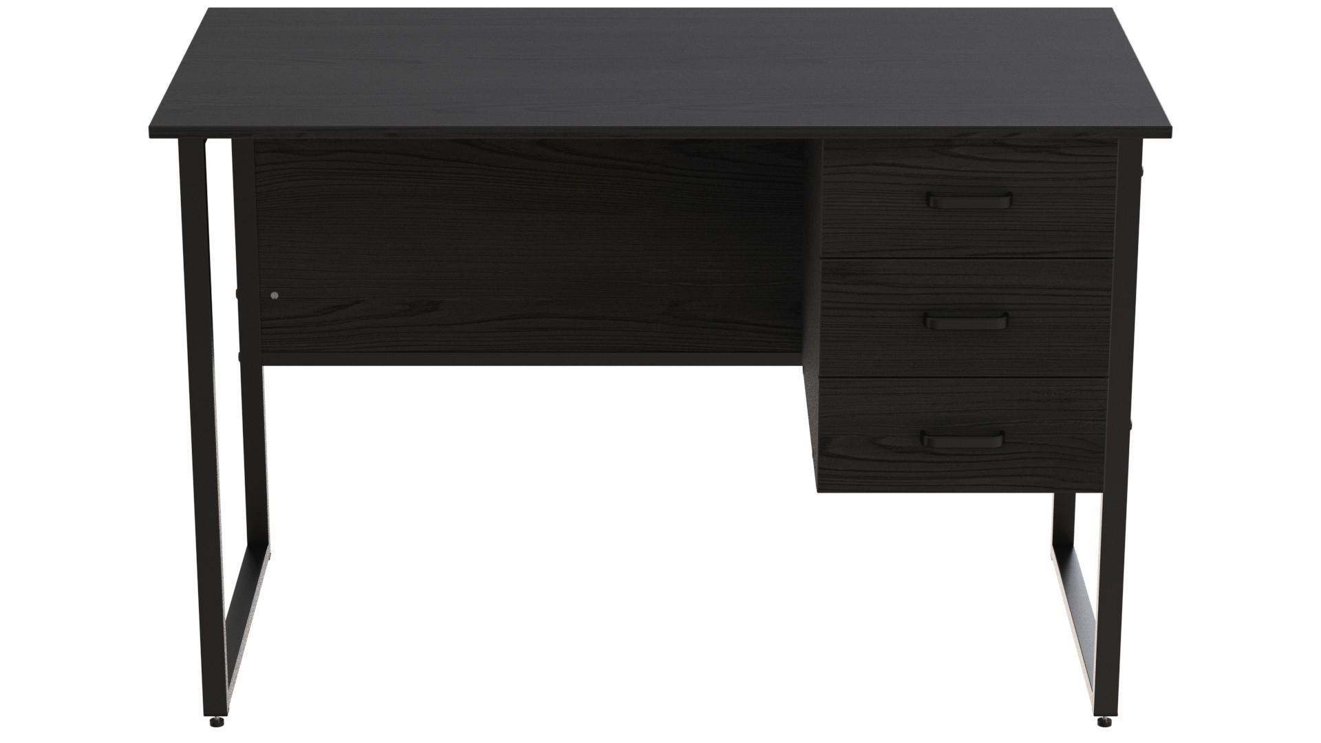 Компьютерный стол Ferrum-decor Гарри ДСП 16 мм 75x140x60 см Черный/Сосная Кембра (FRD-103545)