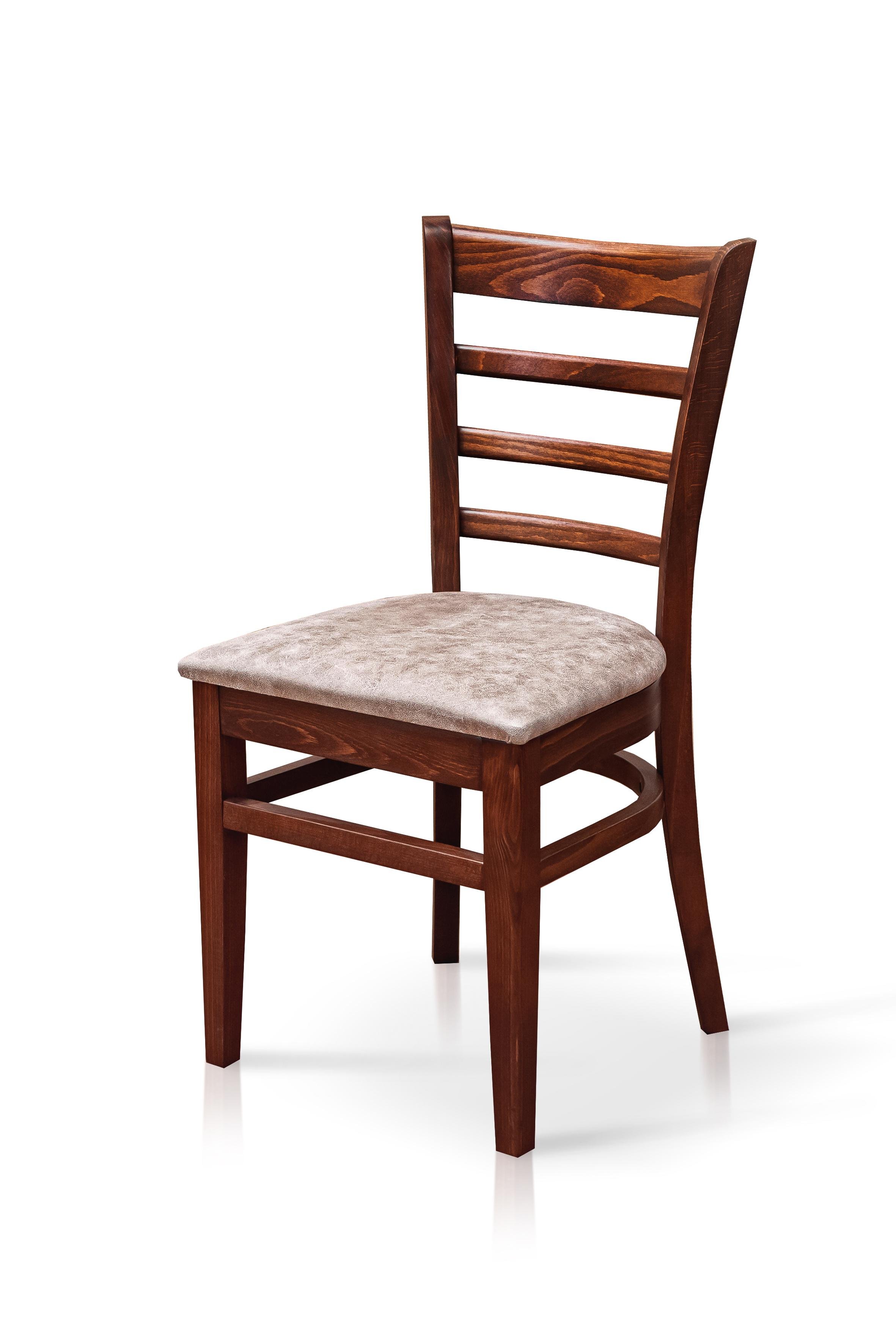 Стул для кухни Мікс Меблі Оксфорд Челси-05 дерево/ткань замша Темный орех/Бежевый