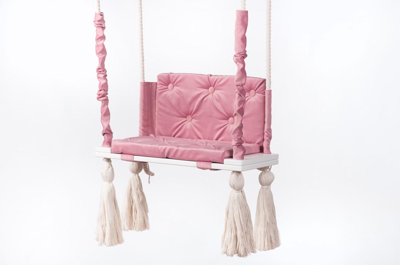 Підвісна гойдалка DUO для будинку від 3х років до 60 кг Рожевий - фото 3 Підвісна гойдалка DUO для будинку від 3х років до 60 кг Рожевий - фото 3