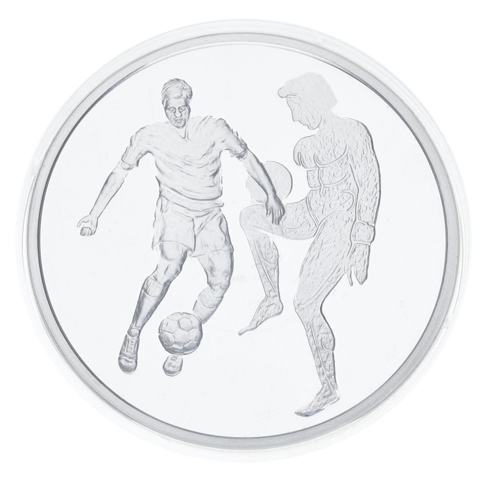 Колекційна монета Греція 10 євро 2004 Срібло Proof XXVIII літні олімпійські ігри у м. Афіни-Футбол (М23276)