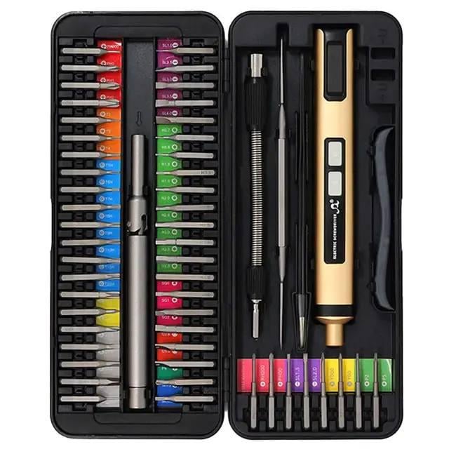 Отвертка аккумулятора с набором подсветочных бит (SW-80022)