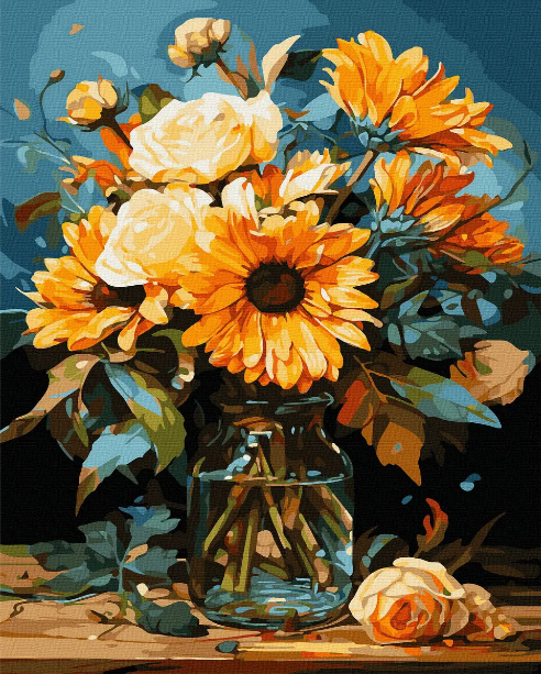 Картина по номерам Rainbow Art Яркий букет 40х50 см (GX47464)