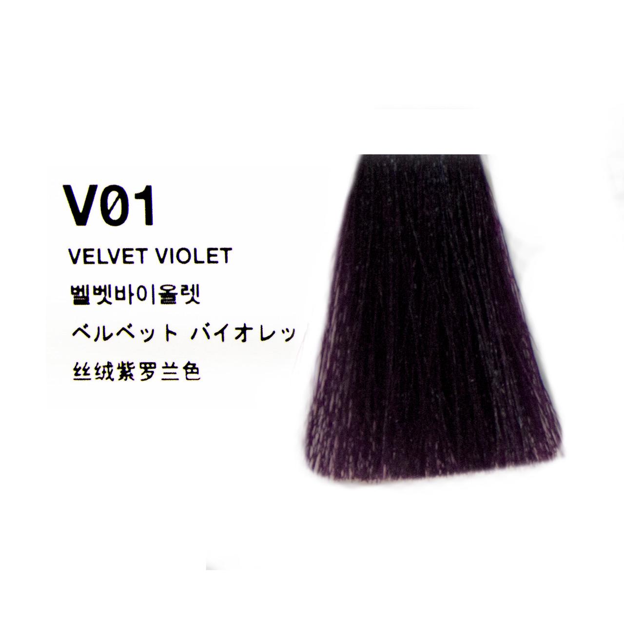 Фарба для волосся біоламінувальна Anthocyanin Second Edition V01 Velvet violet (1026626990) - фото 3 Фарба для волосся біоламінувальна Anthocyanin Second Edition V01 Velvet violet (1026626990) - фото 3