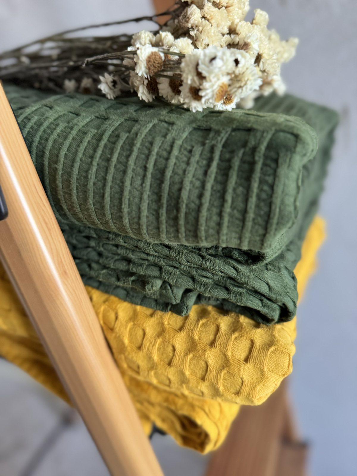 Покривало вафельне Марокко 140х200 см Зелений (18788762) - фото 6 Покривало вафельне Марокко 140х200 см Зелений (18788762) - фото 6