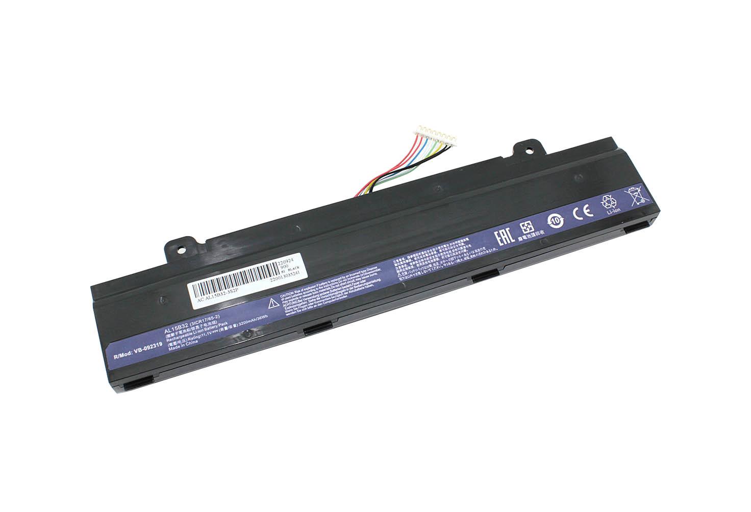 Аккумулятор для ноутбука Acer AL15B32 Aspire V15V5-591G 11,1V 3200mAh Black (092319)