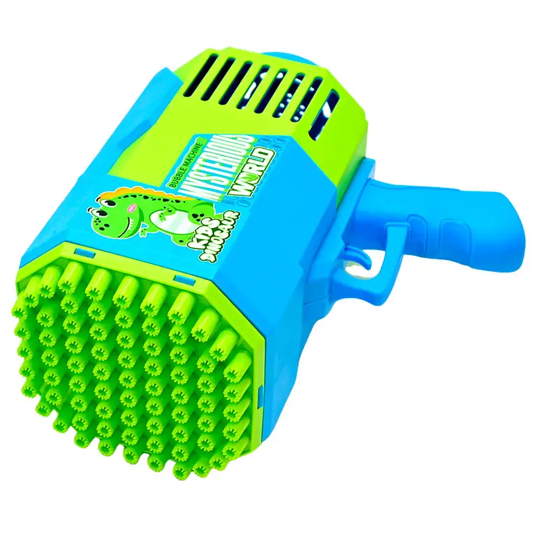 Игрушечный пистолет для мыльных пузырей Динозавр с подсветкой автоматический с жидкостью (28443666)