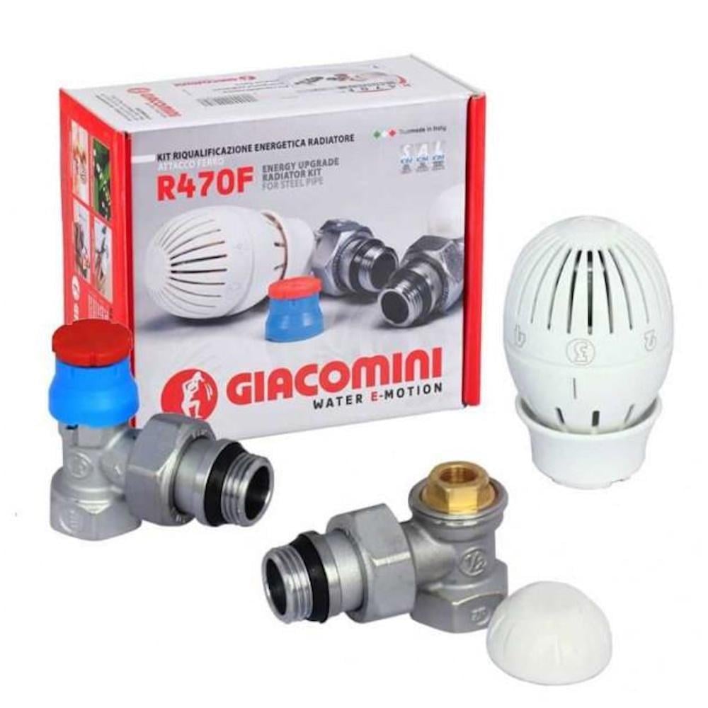 Комплект термостатичний кутовий Giacomini 1/2х1/2" (R470FX003/SW-74367)