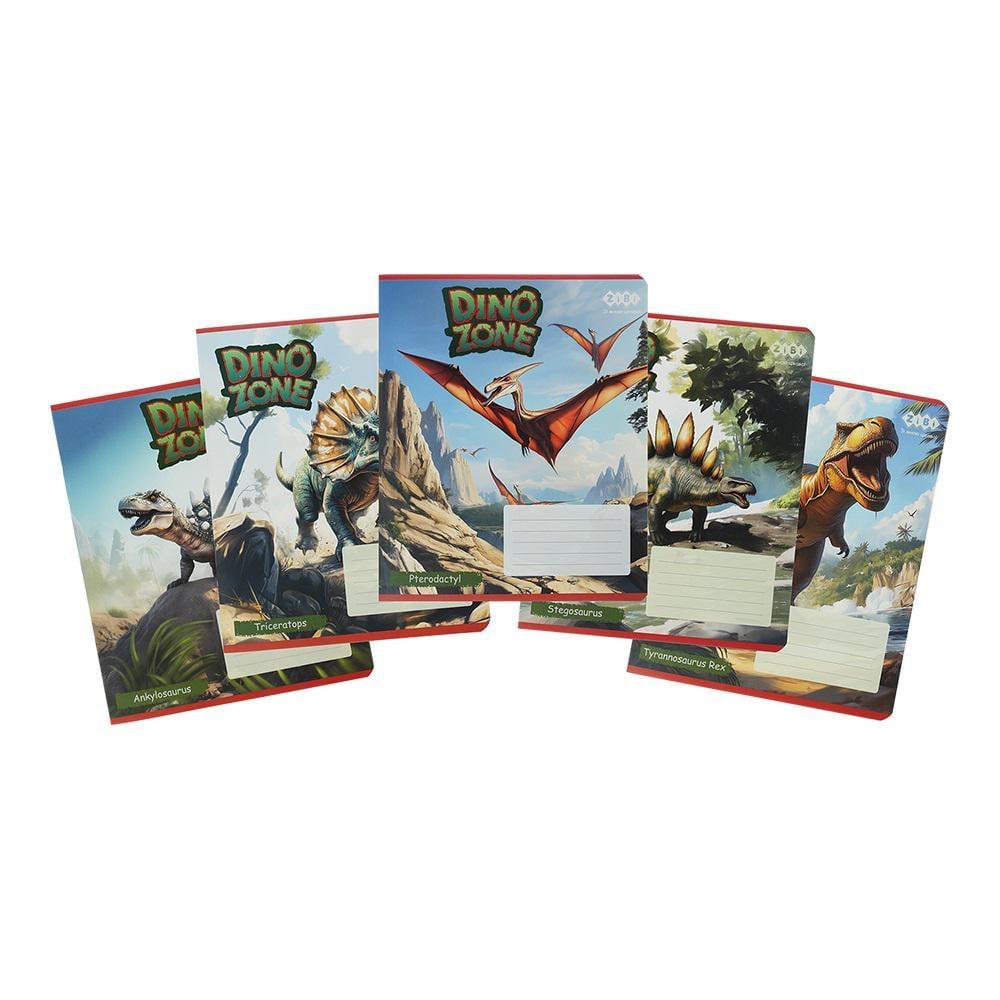 Зошити учнівські ZiBi KIDS LINE DINO в лінію 12 арк. 25 шт. (MTT-199046)