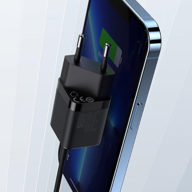 Зарядний пристрій Baseus GaN3 PD3.0 30 W 3 A Black (CCGN010101) - фото 9 Зарядний пристрій Baseus GaN3 PD3.0 30 W 3 A Black (CCGN010101) - фото 9