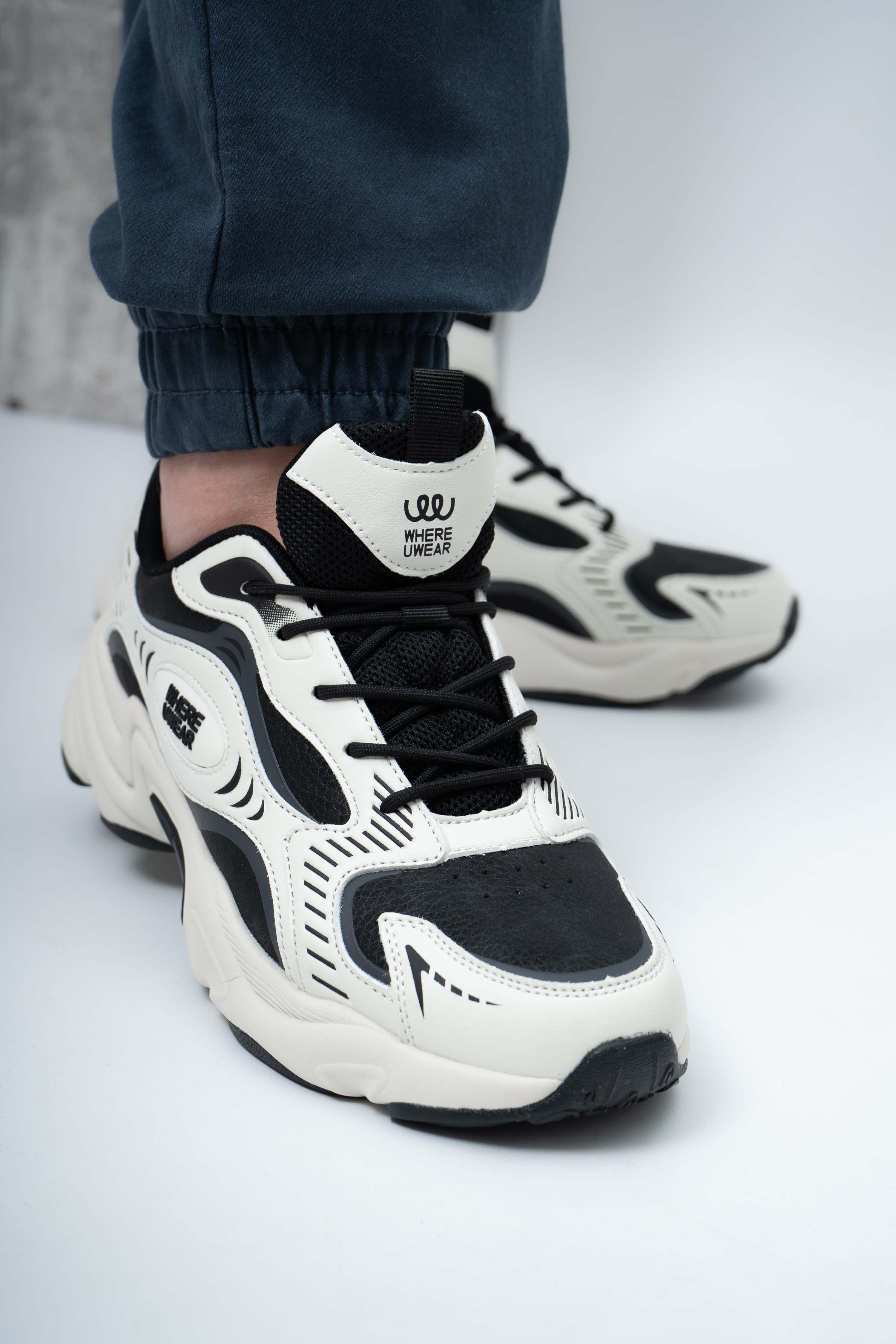 Кроссовки мужские Where Uwear р. 41 Бежевый с черными вставками (346954_41)