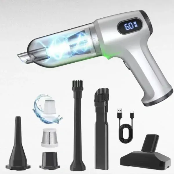 Пилосос ручний AND XL-1463 бездротовий автомобільний зі змінними насадками Срібний (2769050976) Пилосос ручний AND XL-1463 бездротовий автомобільний зі змінними насадками Срібний (2769050976)