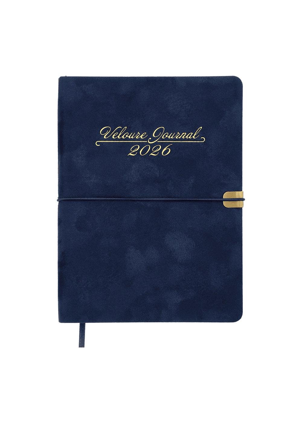 Офисный ежедневник А5 Buromax 2026 VELOUR датированный Синий  (BM.2134-02)